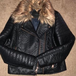 Black leather jacket